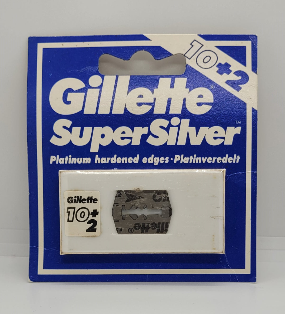 Gillette Super Silver Rasierklingen Platinveredelt (Packung à 10+2 Stück) NOS