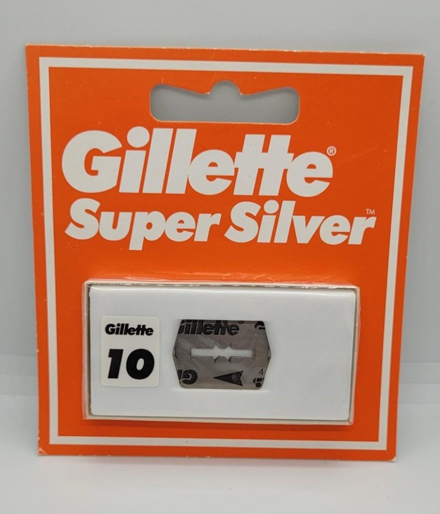 Gillette Super Silver Rasierklingen (Packung à 10 Stück) NOS