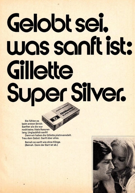 Gillette Super Silver Rasierklingen Platinum Plus (Packung à 5 Stück) NOS