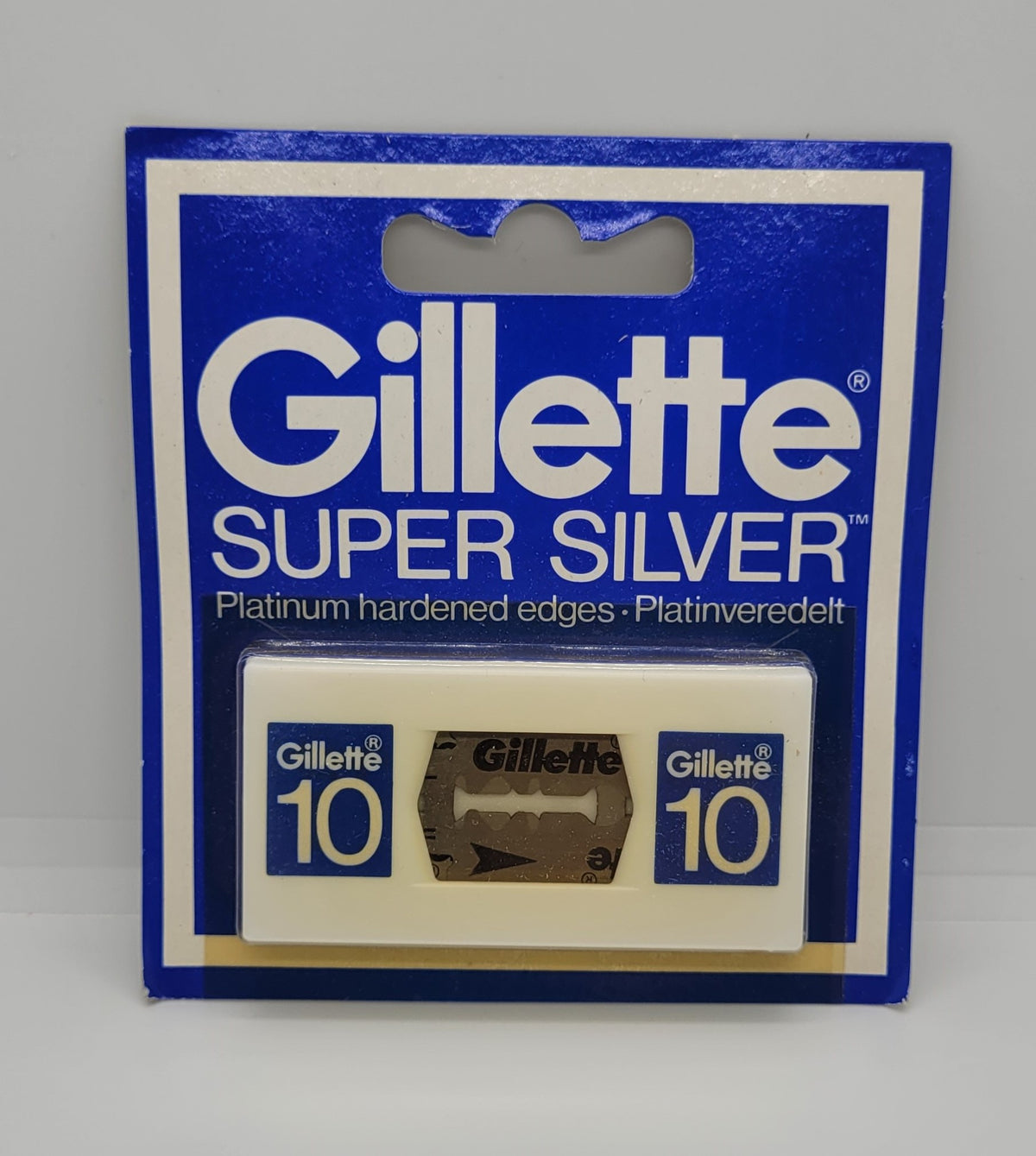 Gillette Super Silver Rasierklingen Platinveredelt (Packung à 10 Stück) NOS