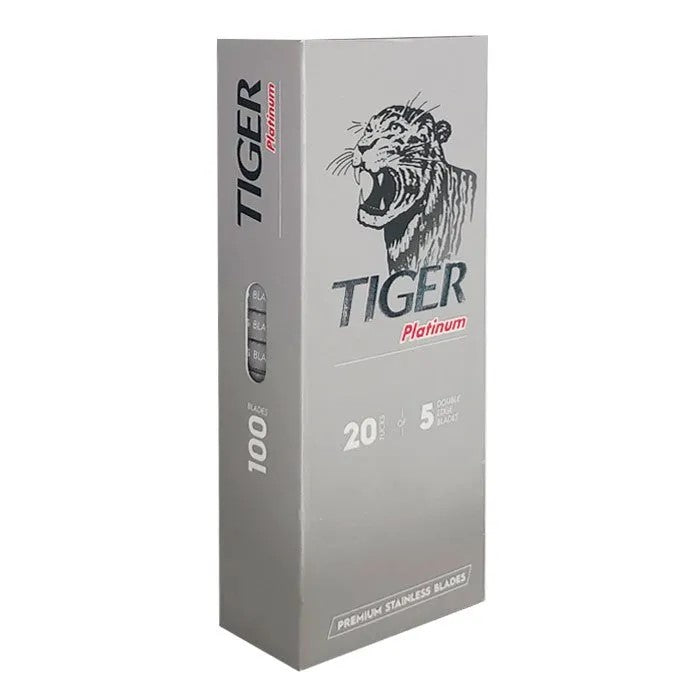 Tiger Platinum Double Edge Rasierklingen (Karton 20 x 5 Stück)