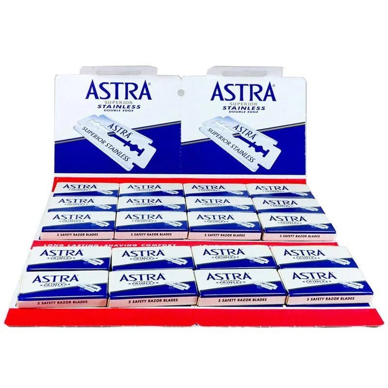 Astra Superior Stainless Double Edge Rasierklingen (Karton 20 x 5 Stück) Made in Russia