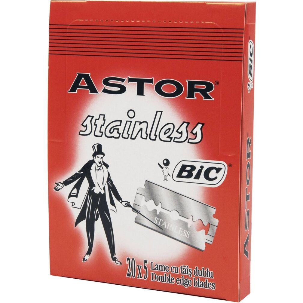 BIC ASTOR Stainless double edge Rasierklingen (Karton 20 x 5 Stück)