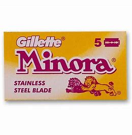 Gillette Minora Stainless Steel Rasierklingen (Packung à 5 Stück)