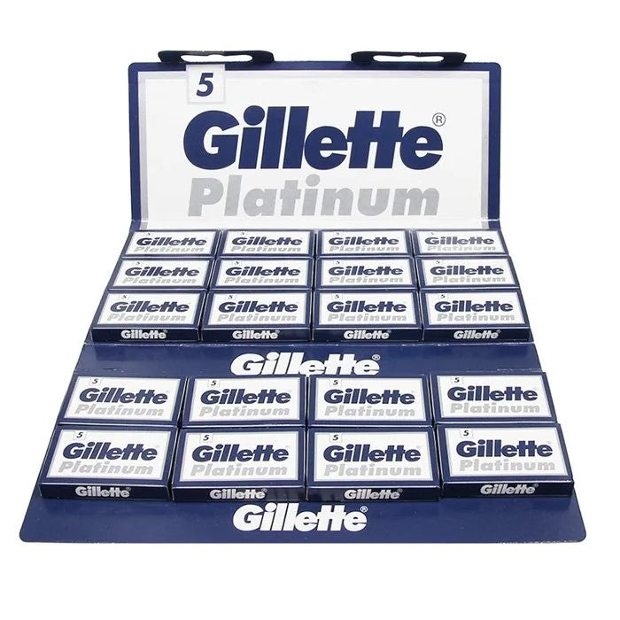 Gillette Platinum Double Edge Rasierklingen (Karton 20 x 5 Stück)