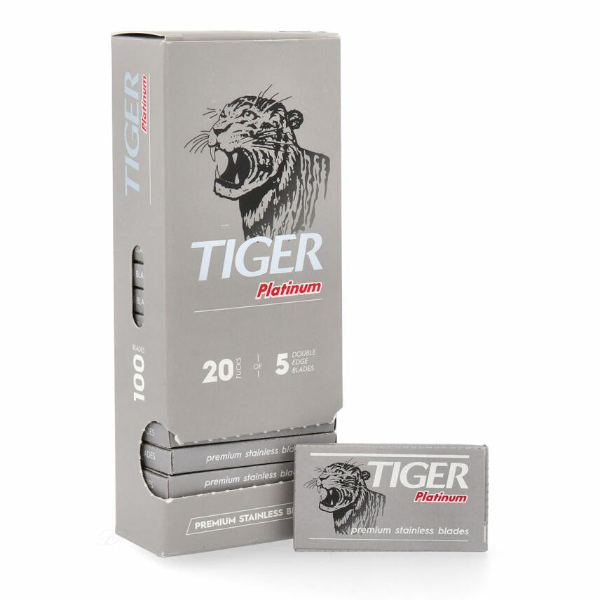 Tiger Platinum Double Edge Rasierklingen (Karton 20 x 5 Stück)